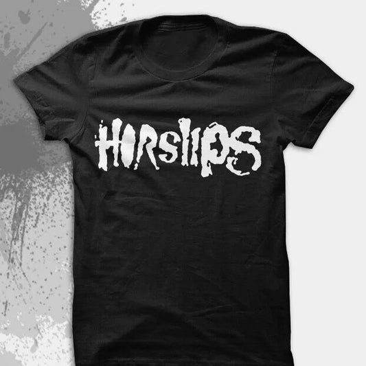 Horslips - White Logo [Ladies Fit V-Neck T-Shirt / Black]